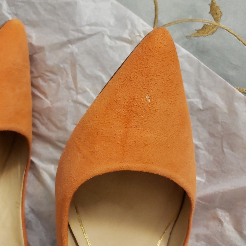 Massimo  Dutti Real Leather Coral/Orange Shoes - Picture 2 of 8